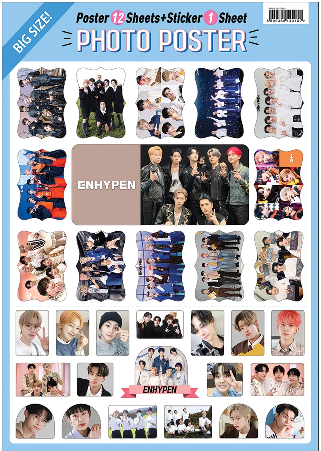 Amazon｜K-POP アイドルグループ ハイエンド12ポスター&ステッカー1枚